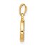 14K Yellow & Rhodium Diamond Letter G Initial Pendant - 19 mm