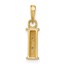 14K Yellow & Rhodium Diamond Letter I Initial Pendant - 18.5 mm