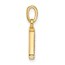 14K Yellow & Rhodium Diamond Letter K Initial Pendant - 18.5 mm