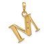 14K Yellow & Rhodium Diamond Letter M Initial Pendant - 22.3 mm
