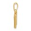 14K Yellow & Rhodium Diamond Letter W Initial Pendant - 18 mm
