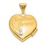 14K Yellow & Rhodium Dove TOGETHER FOREVER Heart Locket - 21 mm