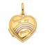 14K Yellow & Rhodium FOREVER IN MY HEART Heart Locket - 21 mm