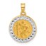 14K Yellow & Rhodium Hollow St. Christopher Medal - 21.2 mm