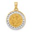 14K Yellow & Rhodium Hollow St. Joseph Medal - 21.1 mm
