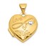 14K Yellow & Rhodium LOVE OF MY LIFE 15mm Heart Locket - 21 mm