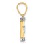 14K Yellow & Rhodium Mezuzah Pendant - 22.8 mm