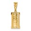 14K Yellow & Rhodium Mezuzah Pendant - 22.8 mm