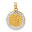 14K Yellow & Rhodium Our Guardian Angel Medal - 21.1 mm