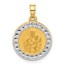 14K Yellow & Rhodium Our Lady of Mt Carmel Medal - 21.9 mm