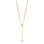 14K Yellow & Rose Gold Cross Y-Drop Necklace - 17.75 in.
