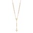 14K Yellow & Rose Gold Cross Y-Drop Necklace - 17.75 in.