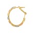 14K Yellow-Rose-White Gold Turkeyicolor Ribbed Tube Earrings