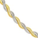 14K Yellow & White Gold 2.6 mm Braided Snake Chain - 18in.