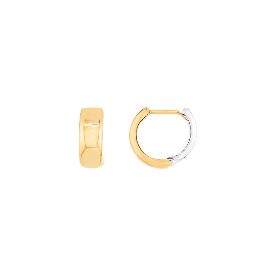 Two tone huggie earrings Clearance
