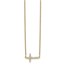 14K YG Diamond Sideways Cross Necklace - 18 in.