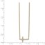 14K YG Diamond Sideways Cross Necklace - 18 in.