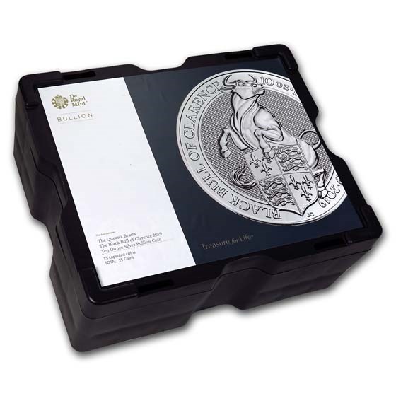 15-Coin 10 oz Silver Bull Monster Box (Empty, Black) 15-Coin 10 oz Silver Bull Monster Box (Empty, Black)