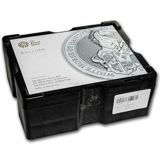 15-Coin 2021 10 oz White Horse of Hanover Monster Box (Empty) 15-Coin 2021 10 oz White Horse of Hanover Monster Box (Empty)