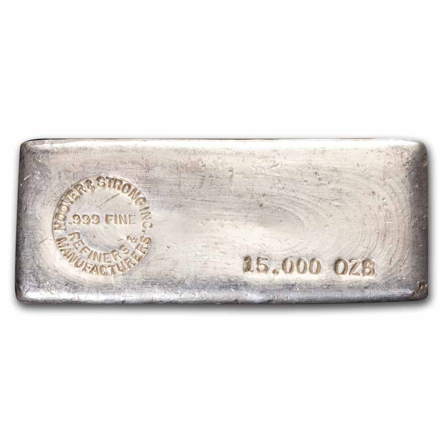 15 oz Silver Bar - Vintage Hoover & Strong