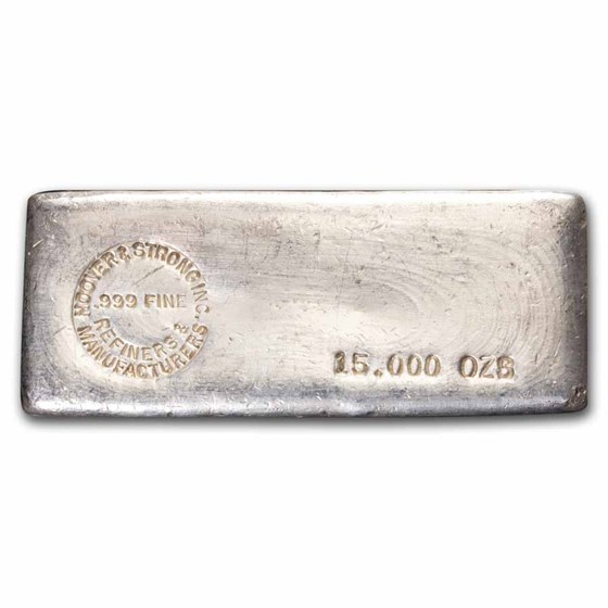 15 oz Silver Bar - Vintage Hoover & Strong 15 oz Silver Bar - Vintage Hoover & Strong