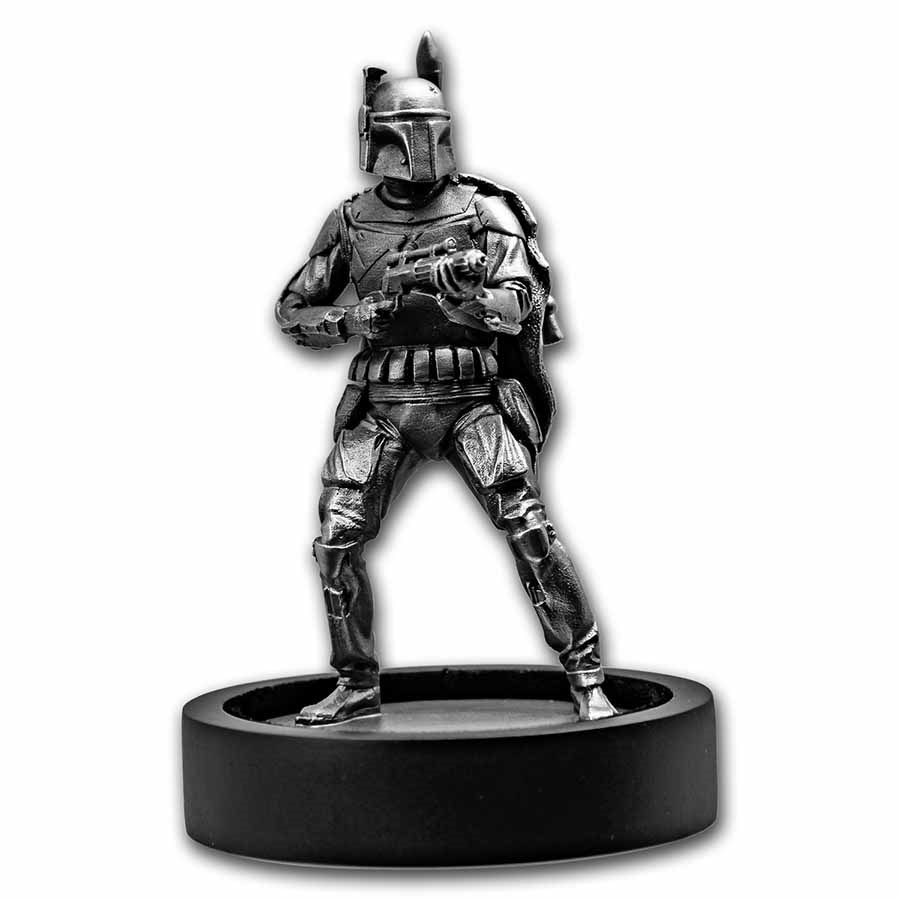 Buy 150 gram Silver Boba Fett Miniature Statue APMEX