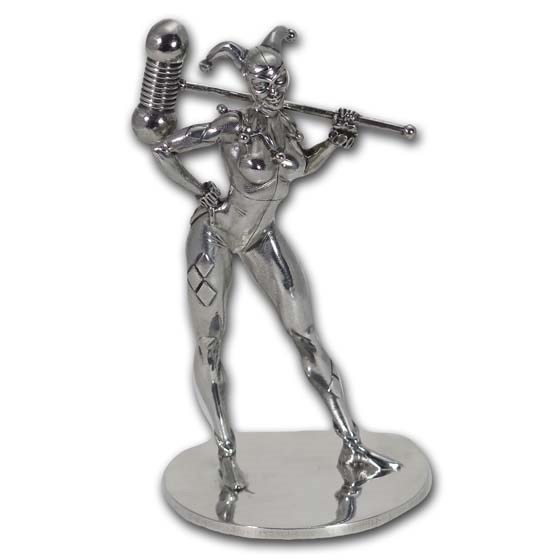 150 gram Silver Harley Quinn Miniature Statue 150 gram Silver Harley Quinn Miniature Statue