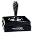 150 gram Silver Jack Skellington in Coffin Miniature Statue