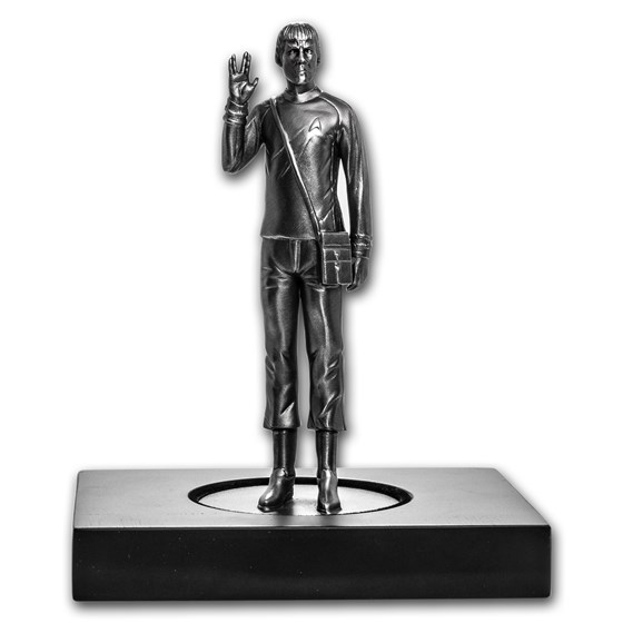 150 gram Silver Star Trek Commander Spock Statue - COA #1