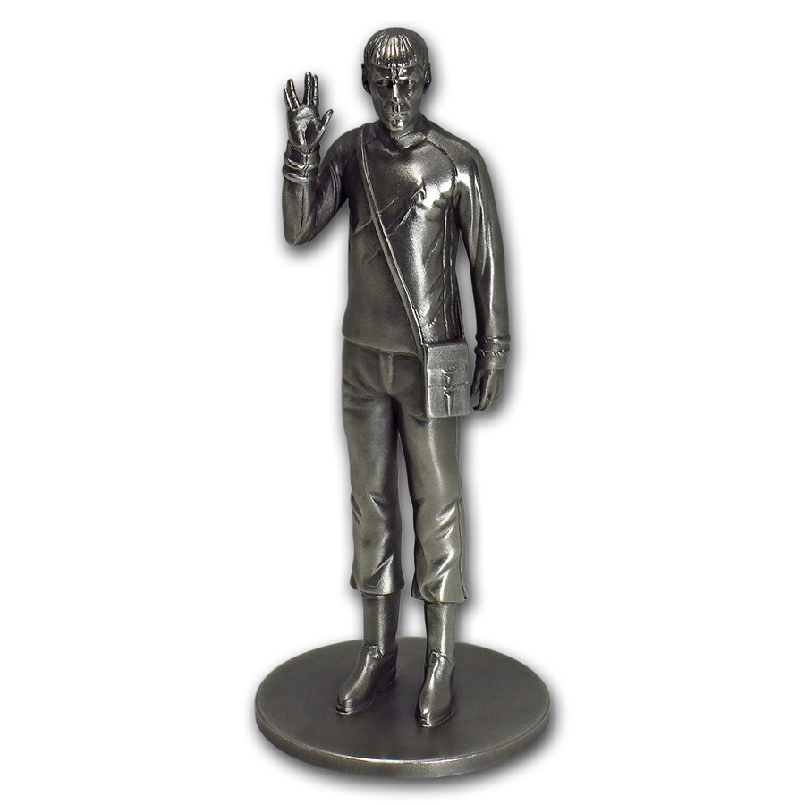 150 gram Silver Star Trek Commander Spock Statue