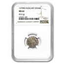 1500s KB Hungary Silver Denar MS-62 NGC
