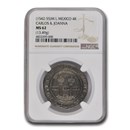 1542-55 GM Mexico Silver 4 Reales Carlos & Joanna MS-62 NGC 1542-55 GM Mexico Silver 4 Reales Carlos & Joanna MS-62 NGC