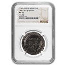 (1542-55) M A Mexico Silver 4 Reales Carlos & Joanna AU-55 NGC (1542-55) M A Mexico Silver 4 Reales Carlos & Joanna AU-55 NGC