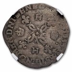 1553-D France BI Silver Douzan Henry II VF-20 NGC