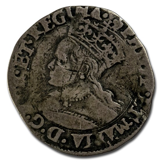1554-58 England Silver Groat Philip & Mary VF 1554-58 England Silver Groat Philip & Mary VF