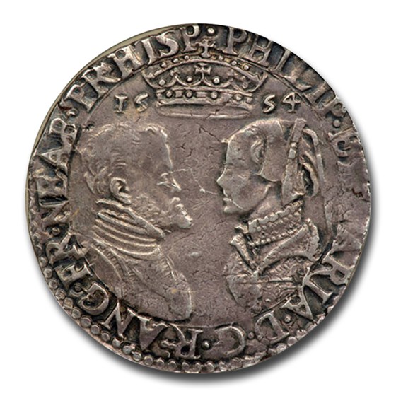 1554 England Silver Shilling Philip & Mary XF-40 NGC 1554 England Silver Shilling Philip & Mary XF-40 NGC