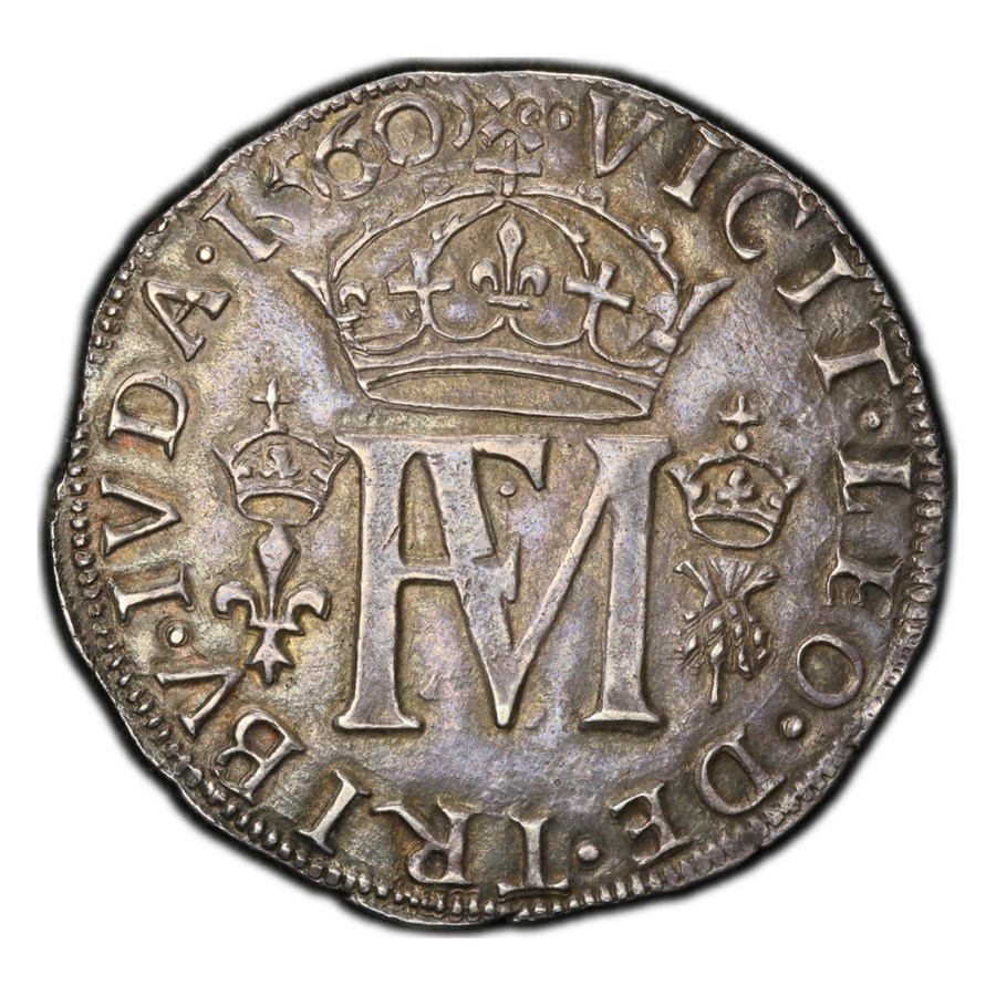 1560 Great Britain Silver Testoon AU-58 PCGS (Scotland)