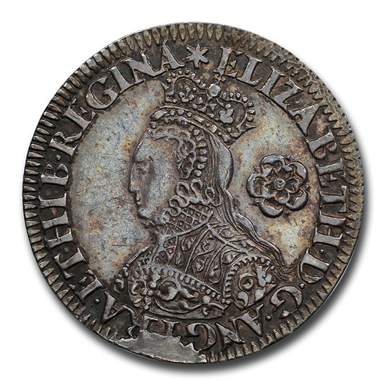 1562 Great Britain Silver Sixpence Elizabeth I AU-55 PCGS 1562 Great Britain Silver Sixpence Elizabeth I AU-55 PCGS