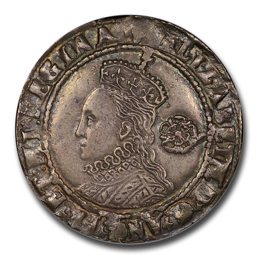 1573 Great Britain Silver Sixpence Elizabeth I AU-55 PCGS