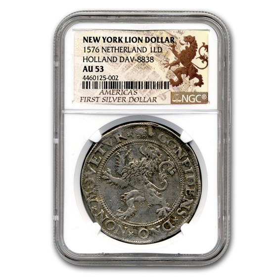 1576 Netherland Lion Dollar Holland Dav-8838 AU-53 NGC 1576 Netherland Lion Dollar Holland Dav-8838 AU-53 NGC