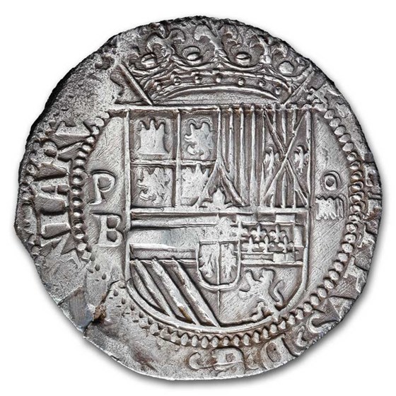 1580-1581 (PB) Bolivia Silver 4 Reales Philip II AU 1580-1581 (PB) Bolivia Silver 4 Reales Philip II AU