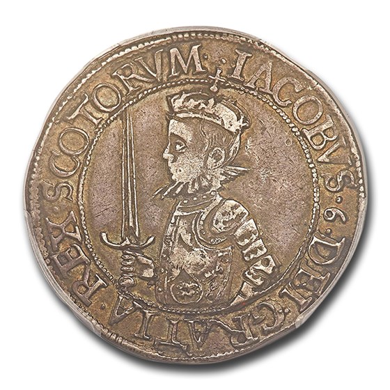 1582 Scotland Silver 20 Shillings James VI AU-50 PCGS 1582 Scotland Silver 20 Shillings James VI AU-50 PCGS