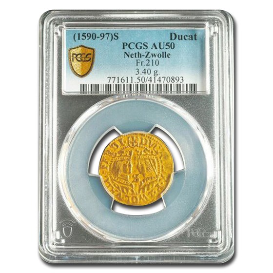 1590-97-S Netherland Gold Ducat Ferdinand and Isabella AU-50 PCGS 1590-97-S Netherland Gold Ducat Ferdinand and Isabella AU-50 PCGS