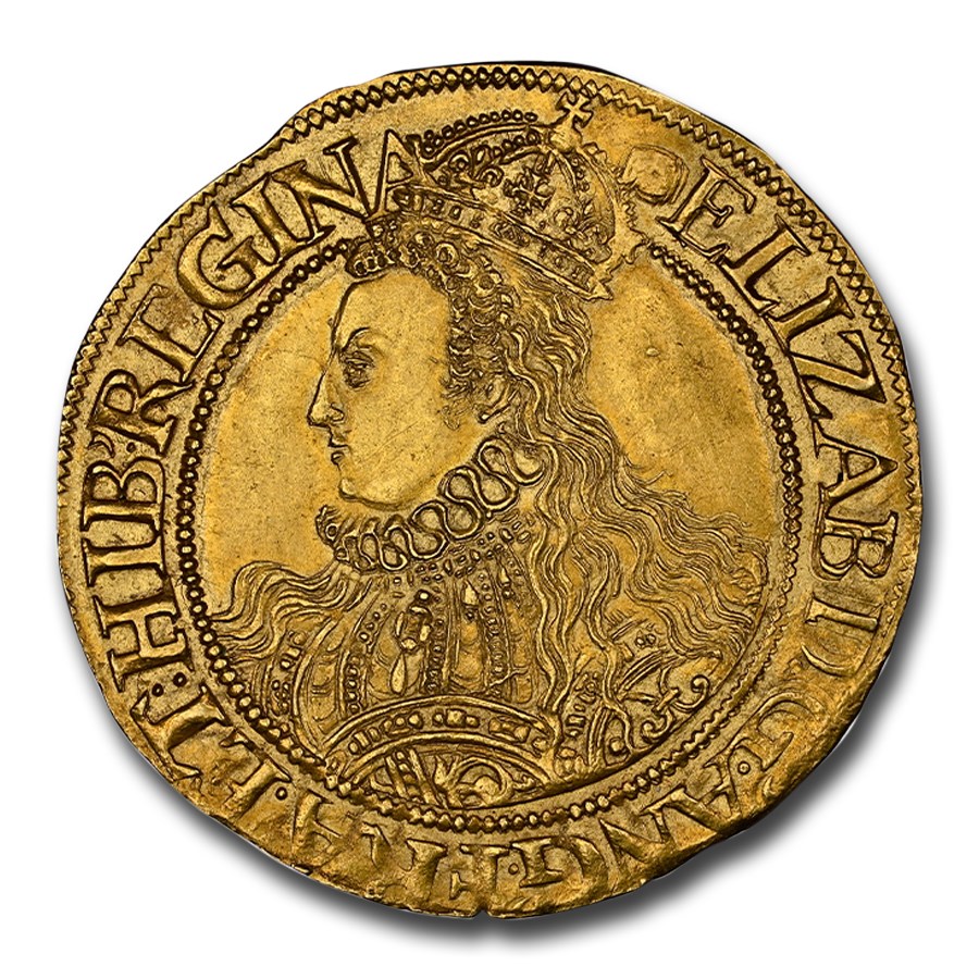 (1592-95) Great Britain Gold 1/2 Pound Elizabeth I MS-62 NGC