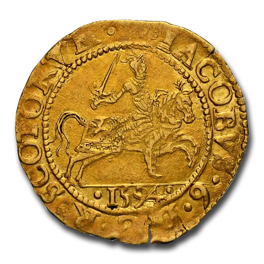 1594 Great Britain Gold 1/2 Rider AU-55 NGC