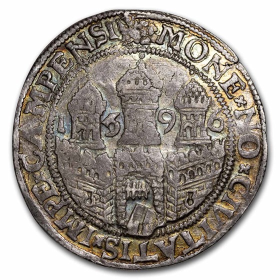 1596 Netherlands Kampen Silver Arendrijksdaalder XF 1596 Netherlands Kampen Silver Arendrijksdaalder XF