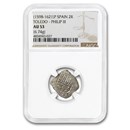 (1598-1621) Spain Toledo Silver 2 Reales Philip III AU-53 NGC (1598-1621) Spain Toledo Silver 2 Reales Philip III AU-53 NGC