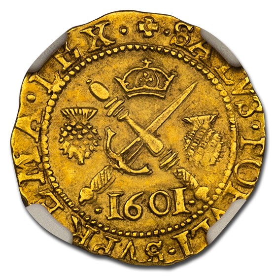 1601 Scotland Gold 1/2 Sword & Sceptre AU-58 NGC 1601 Scotland Gold 1/2 Sword & Sceptre AU-58 NGC