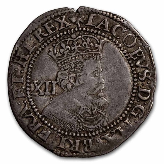 1603-1625 England Silver Shilling James I XF 1603-1625 England Silver Shilling James I XF