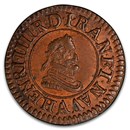 1603-A France Denier Tournois Henry IV MS-63 PCGS (Brown)